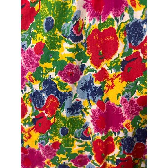 Tommy Hilfiger Women’s Medium Floral Button Down Shirt Vibrant Watercolor Print - Picture 7 of 7
